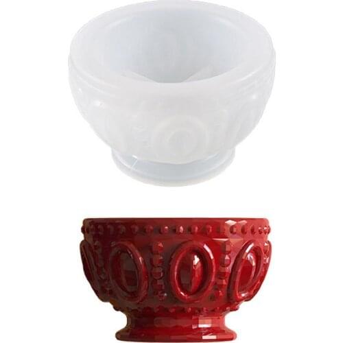 Resin Molds Silicone DIY Round Bowl Resin Moulds For Art Pot Silica Mold For Candy Jar Flower Pot And Tableware