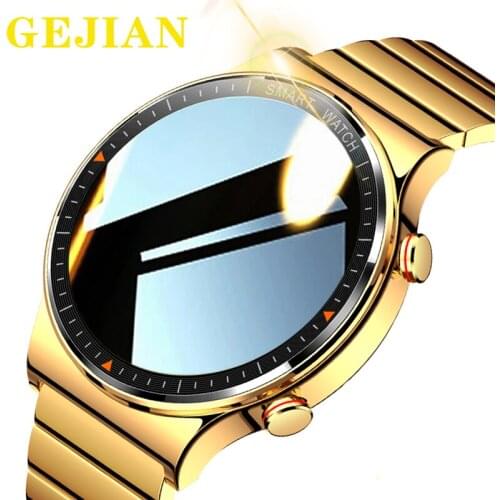 GEJIAN IP68 Waterproof Luxury Smart Watch Men smartwatch Mens Bluetooth Call For Android ios phone Music Player Fitness Tracker