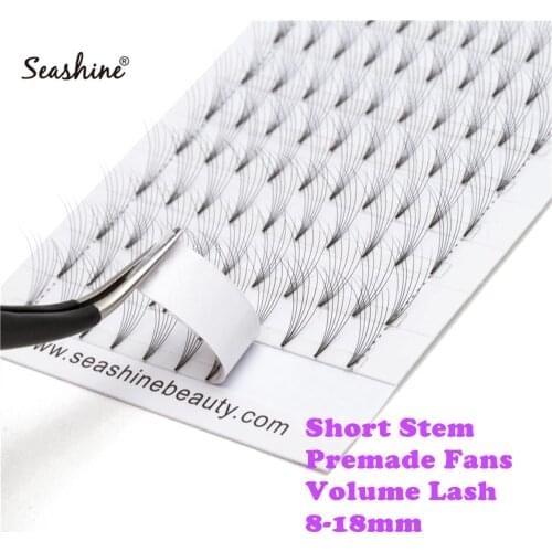 Premade Fans Volume Lash Extension Supplies 8-18mm Short Stem Russian Volume Lash False Eyelash Premade Fans Individual Lashes