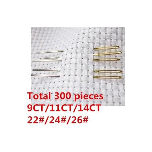 Embroidery Needle Cross Stitch Needle Factory Shop 9CT 11CT 14CT 22# 24# 26# Best choice Total 300 pieces