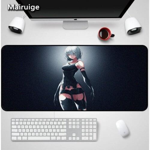 Mairuige NieR:Automata 2B Girls Large Size XLGaming Mouse Pad Laptop Mini Pc Game Pad Mat Home Pad 400X900X3MM Lock Edge