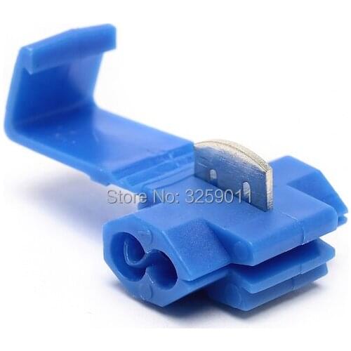 1000PCS Quick Splice Terminals Crimp Non Destructive Without Breaking Line Blue Connection Clip Wire Maintenance Tools 18-14 AWG