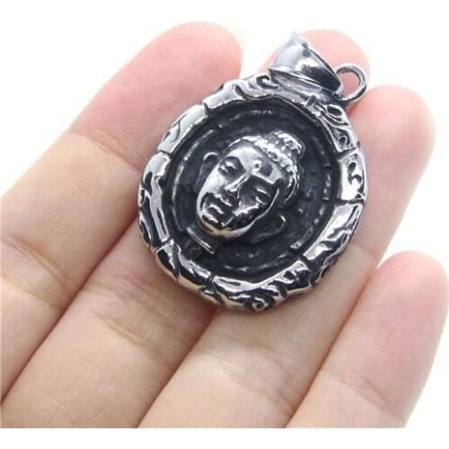 Round Buddha Pendant 316 Stainless Steel Fashion Steel Fashion New Mens Pendant