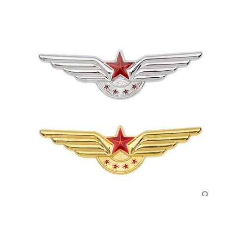 Metal Auto Modified Military Stickers The Wing Pentacle Car Trunk Side Seal Decals Badge Car Accessories