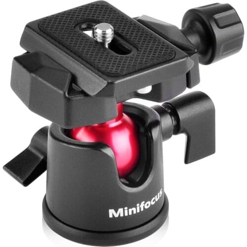 Camera Video Tripod Mini Ball Head 360 Degree Panoramic Ballhead Arca-Type QR Plate for DSLR Camera Camcorder Tripod Monopod