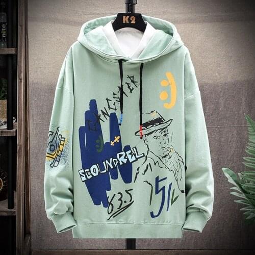 2020 spring and autumn new hooded mens sweatershirt long-sleeved pullover loose hoodie fashion letter printed jacket sweatshirt