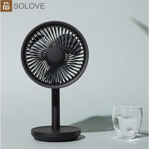 Xiaomi SOLOVE Desktop Fan Type-C Chargeable 4000mAh 60 Degree Shaking Head Height Wind Speed Adjustable Light Portable Fan
