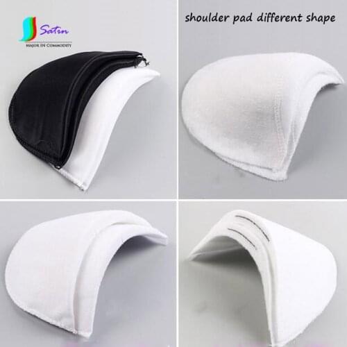 Wholesale Price 10 Pairs White Black Summer/Autumn Cotton Fashion Suit/Dress/Skirt Sew Decorate Brace Shoulder Pad S0060L