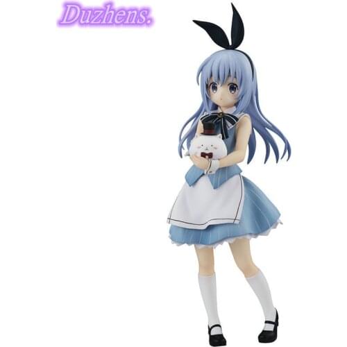 Original Japanes Anime Is the order a rabbit? Kafuu Chino tea party PVC Action Figure Anime Figure Model Toys Figure Doll Gift