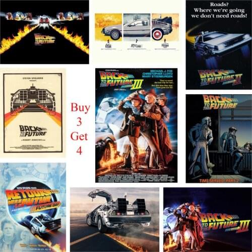 Back to the Future Posters Movie Wall Stickers White Coated Paper Prints Clear Image Home Decoration Livingroom Bedroom Bar