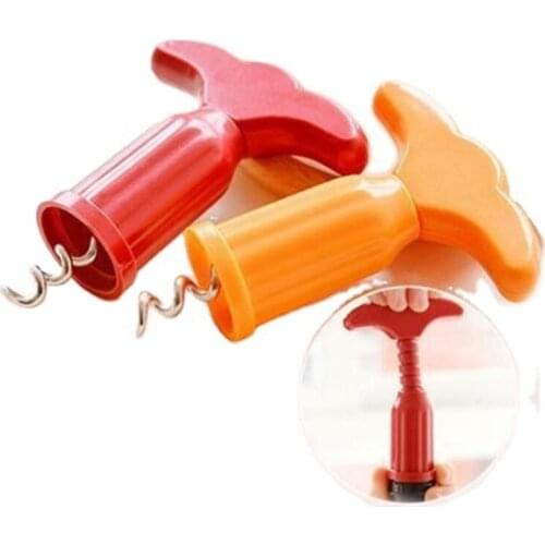 1PC Plastic Wine Opener Corkscrew Wine Bottle Opener Cork Puller Remover Champagne Opener Tool Kitchen Bar Accessories