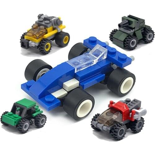 Gift For Kids! popular kindergarten toy building bocks Racing car Particles Building Blocks Military mode Early Educational Toy