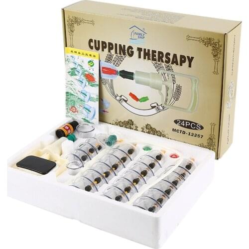 Genuine explosion-proof household vacuum suction cupping acupuncture massage cupping 24 cans magnetic type