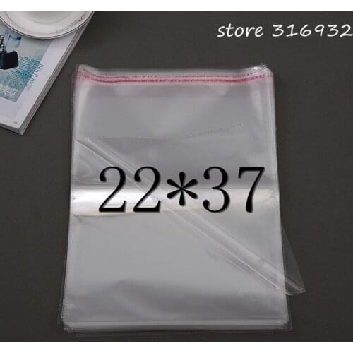 Clear Resealable Cellophane/BOPP/Poly PVC Bags 22*37cm Clear Self Adhesive Seal Plastic Bags 22*37 cm