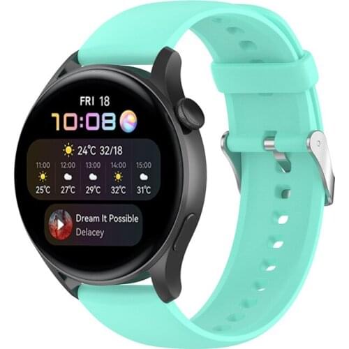 20mm 22mm Silicone Loop Color Band For Samsung Galaxy watch 3 46mm 42mm active 2 40mm 44mm Gear S3 bracelet Huawei GT2 Pro strap