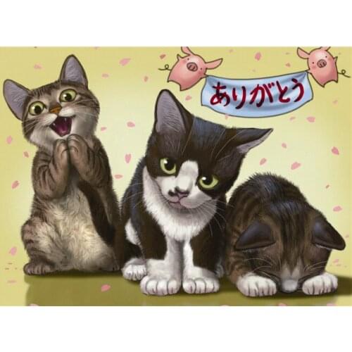 Happy Cat Wooden Puzzle 500 Piece Puzzle For Adult Puzzles Kids Educational Intellectual Decompressing Children Puzzles Game