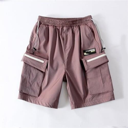 2021 Summer Cargo Shorts Mens Shorts Fashion Hip Hop Men Short Bermuda Beach Short Knee Length Pants Male Multi-Pocket