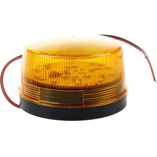 12V Security Alarm Strobe Signal Safety Warning Blue/Red Flashing LED Light Orange