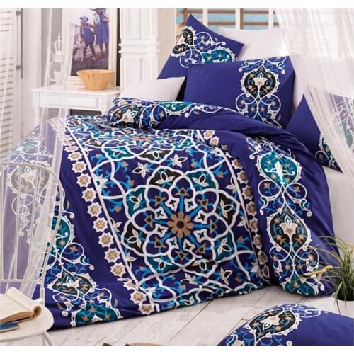 Kayra 100 Cotton Double Duvet cover set Blue