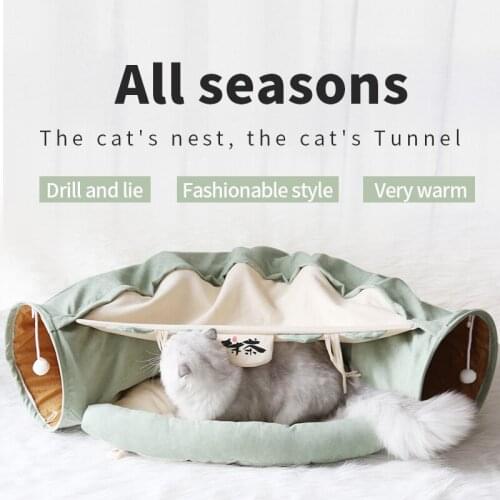 Foldable Pet Cat Tunnel Indoor Outdoor Pet Cat Training Toy for Cat Rabbit Animal Play Tunnel Tube Pet supplies