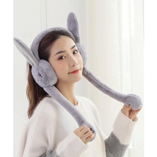 Foldable hamburger earmuffs for girls to keep warm in winter