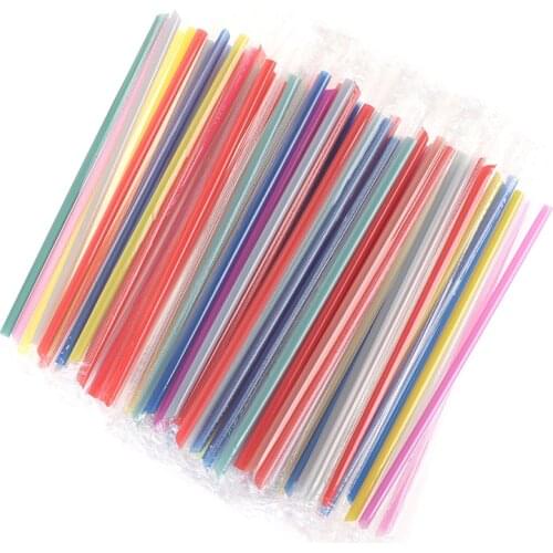 100pcs Individually Wrapped Drinking PP Straws Tea Drinks Straws Smoothies Jumbo Thick Holiday Event Party Supplies