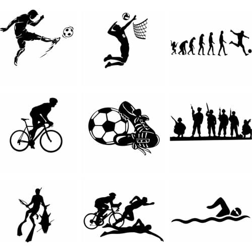 Funny Sports Car Stickers And Decals Waterproof Self-Adhesive Removable To Scratch Cover Decal Auto Decoration Accessories