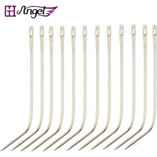 Charlies Angels 12pcs J TYPE Weaving Needle Hook /Sewing Needles For Human Hair Extension Hair weaving Knitting Tools