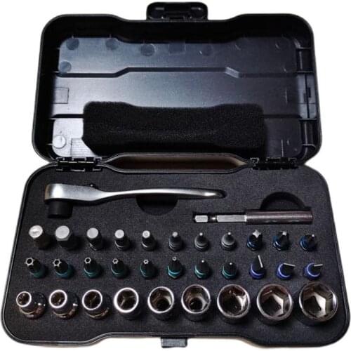 31 Types Multifunctional Ratchet Screwdriver Set (Hex Bit, Flat Bit, Plum Blossom Bit, Cross Bit, Sleeve Head) Wrench Tool
