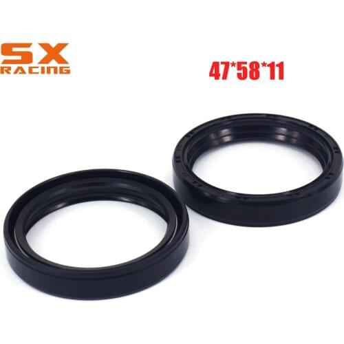 47*58*11 Motorcycle Front Fork Damper Oil Seal & Dust Cover For CR250R CRF250R CRF250X CRF450R CRF450X KX250F RM RMZ DRZ RMX450Z