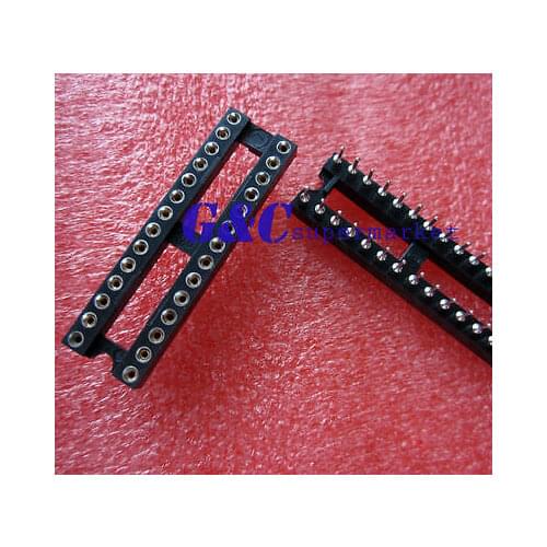 5pcs 28Pin DIP28 SIP Round IC Sockets Adaptor Solder Type gold plated machined