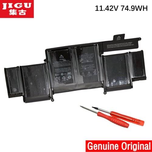 JIGU 74.9WH A1582 Laptop Battery For Apple Macbook Retina A1502 A1582 13Inch 2015 year With Tools