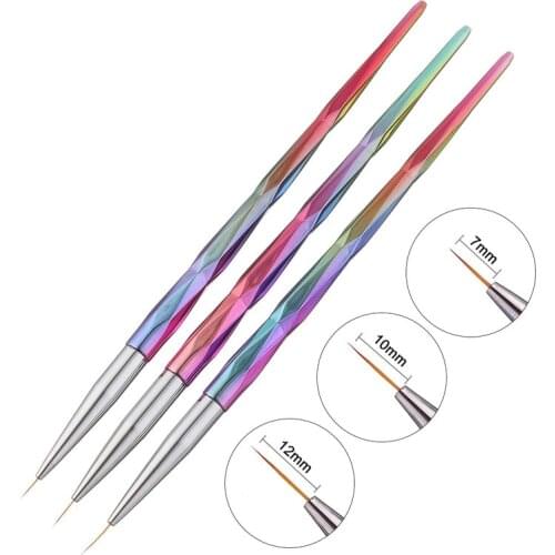 1pcs/1set Acrylic Rhombic Design non-slip Handle Nail Art Painting Pen UV Gel Drawing Stay wire Pen Suitable for Nail Art Tool