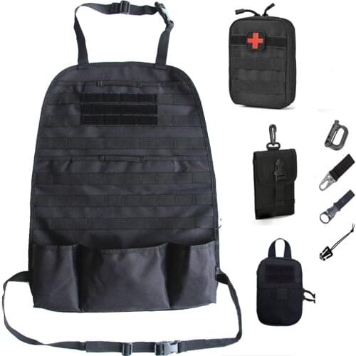 Car Back Seat Organizer Tactical Accessories Army Molle Pouch Multi-layer Storage Bag Military Outdoor Hunting Auto Seat Cover