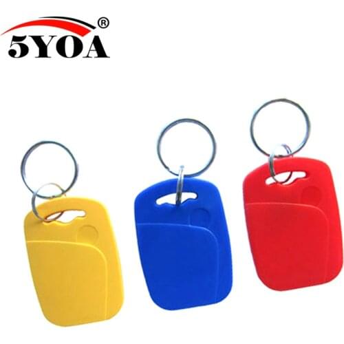 10pcs IC+ID UID Rewritable Composite Key Tags Keyfob Dual Chip Frequency RFID 125KHZ T5577 EM4305+13.56MHZ Changeable Writable