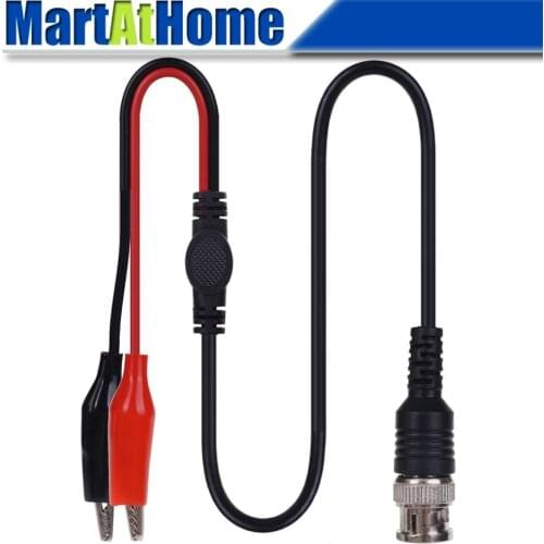 BNC Q9 Male Plug To Dual Alligator Clip Oscilloscope Test Cable 1 Meter