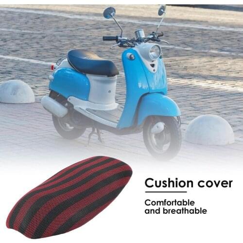 Summer Breathable Motorcycle Seat Cover Scooter 3D Mesh Seat Cover Sunscreen Anti-Slip Waterproof Cushion Protect Net Cover