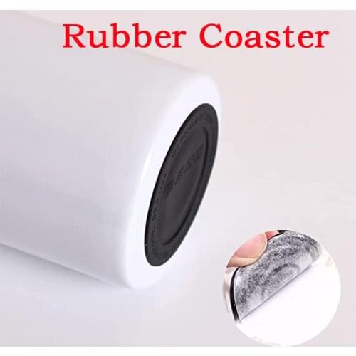 Black Pads Round Bottom Rubber Bonded Coaster 1Pcs Non-Slip Protective Reusable Drinkware Stickers For 15oz 20oz Skinny Tumbler
