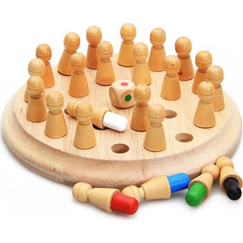 Wooden Memory Match Stick Chess Board Game Puzzle Educational Parent-kids Toy
