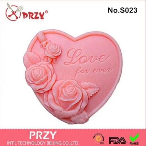 Soap Mold Cake Decoration Mold Heart Handmade Soap Mold Wedding Decoration Valentines Day Flower Shaped Modelling Silicone PRZY
