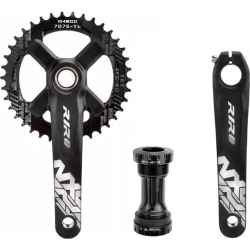 GOLDIX NX Mountain Bike Crankset Hollow Integrated 104BCD Bicycle Crankset 32T/34T/36T/38T/40T Wide and Narrow Cranks