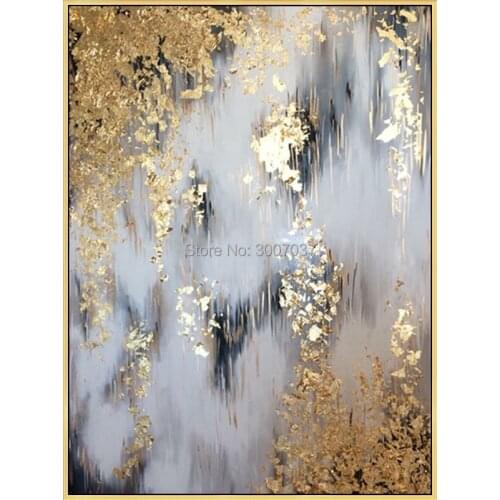 Large size Oil Painting Modern painting art Abstract golden hand painted canvas Painting art for home decor wall art pictures