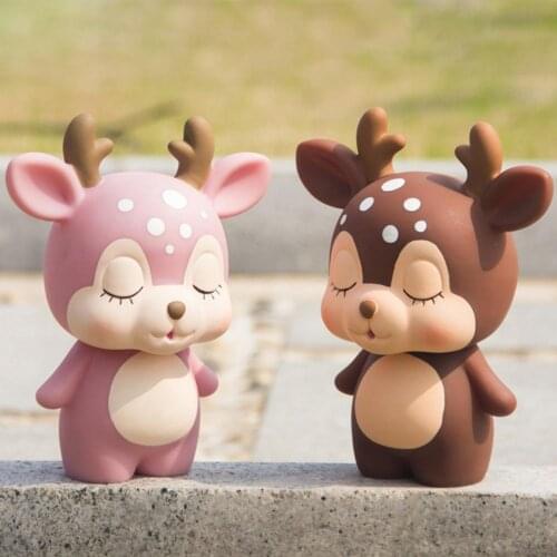 Storage Container New Arrival Cartoon Cute Deer Shape Piggy Bank Money Box Coin Storage Container Kids Gift Wholesale