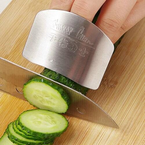 Kitchen Cooking Vegetables Finger Protection Tools Stainless Steel Protectors Finger Cut Vegetable Tools Kitchen Adjustable Kits