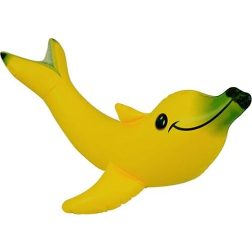 Creatives New Inflatable PVC Cute Banana Dolphin Toys Water Park Baby Play Inflatable Sea Animal Toys Inflatable Toys FK88