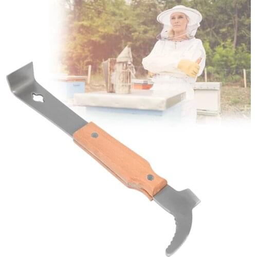 Multifunctional Hive Scraper Beekeeper Take Honey Knife Beekeeping Equipment with Wooden Handle