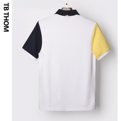 2020 mens contrast color short sleeve with pocket panelled smart casual summer polo shirts men cotton tees