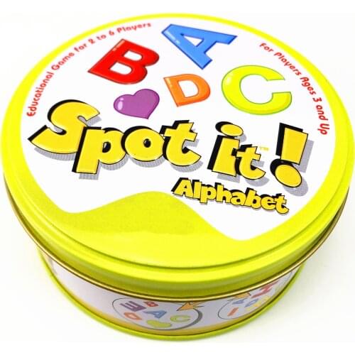 Dobble Spot Cards English Version Board Game High Quality Tin Like It Edition Animals Metal Box On The Road Hip Hop