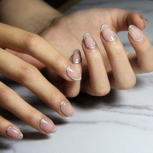 Newest 1 Pcs Metallic Nail Art UV Gel Mirror Outline Gel Polish LED Shining Tips