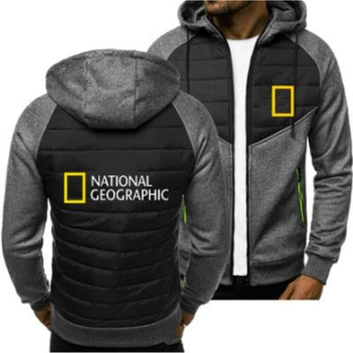 2021 New Men Hoodies for NATIONAL GEOFRAPHIC Tools logo Spring Autumn Jacket Casual Sweatshirt Long Sleeve Zipper Hoody
